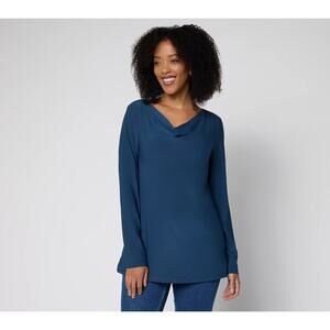 #2129 Brandis Dress Out Loud Discovery Knit Long Sleeve Drapey Top SIZE S